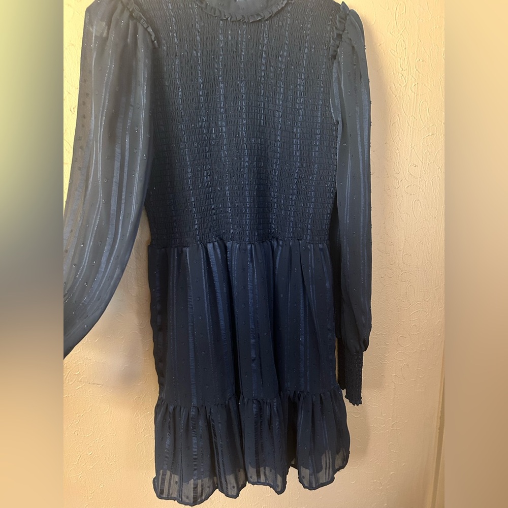 Lulu's Midnight Blue Ruffle Dress